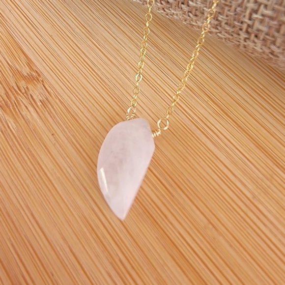 Moonstone Necklace Minimalist Crystal Gemstone - Picture 1 of 6